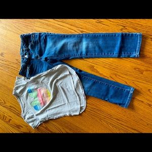 Girls jean and shirt outfit
